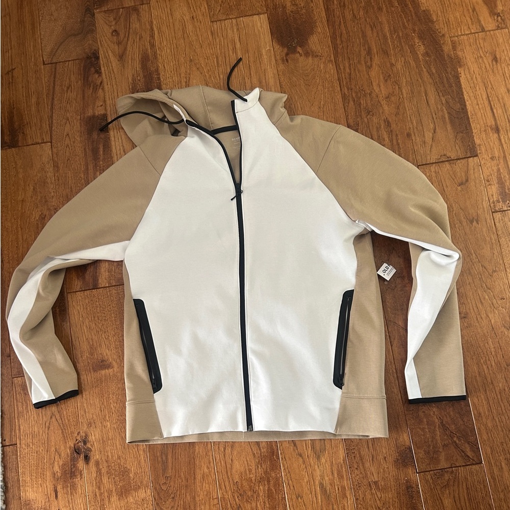 Old Navy Tan and White Lightweight Jacket